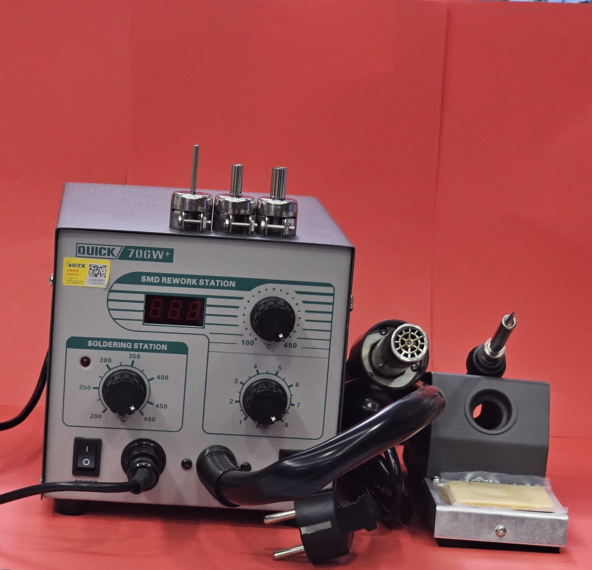 Power Smd Rework Station 706W+ 2 In 1 Quick SMD REWORK STATION 220v 50w iron - Easy Tools