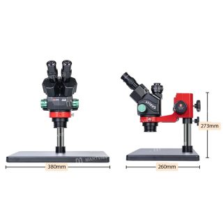 ycs 6558xs 65x 58x rotation trinocular stereo zoom microscope with big base 8 large